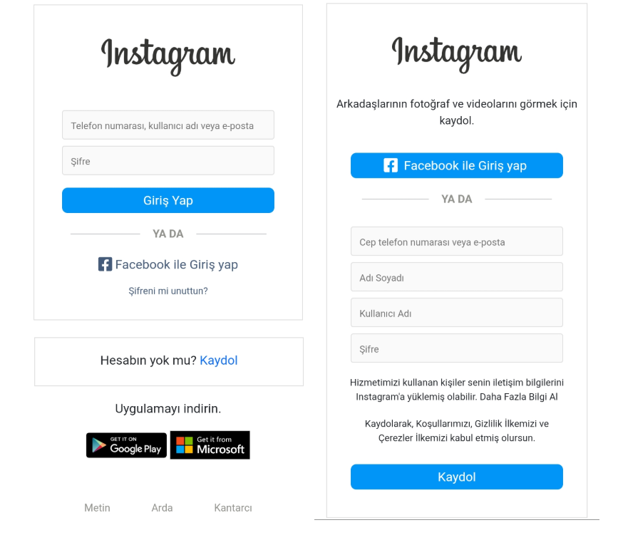 Instagram Login Page